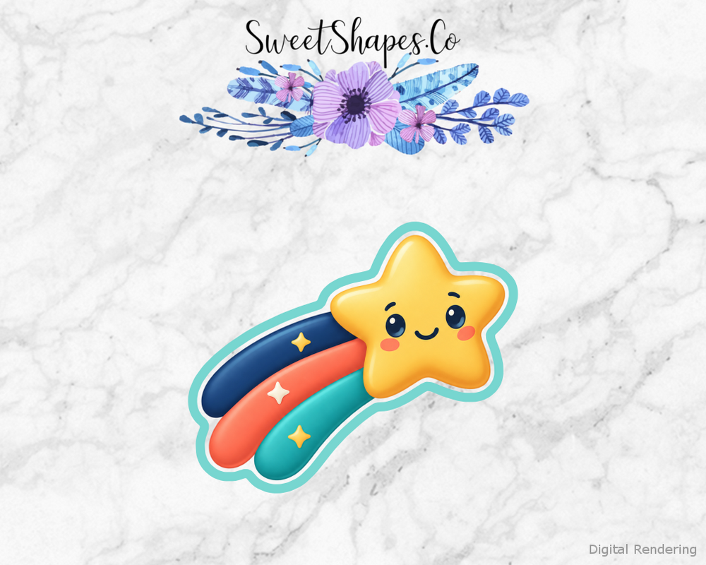 Space Explorer Rounded Shooting Star Cookie Cutter