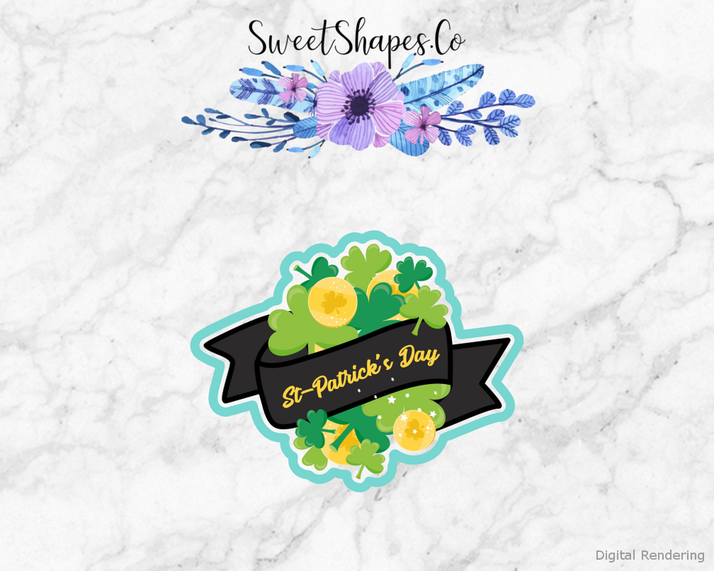 St Patricks Day Banner Cookie Cutter