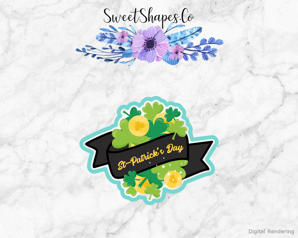 St Patricks Day Banner Cookie Cutter