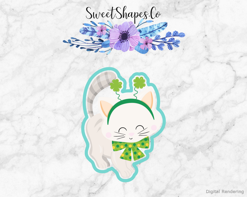 St Patricks Day Kitty Cookie Cutter