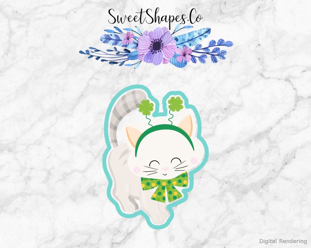 St Patricks Day Kitty Cookie Cutter