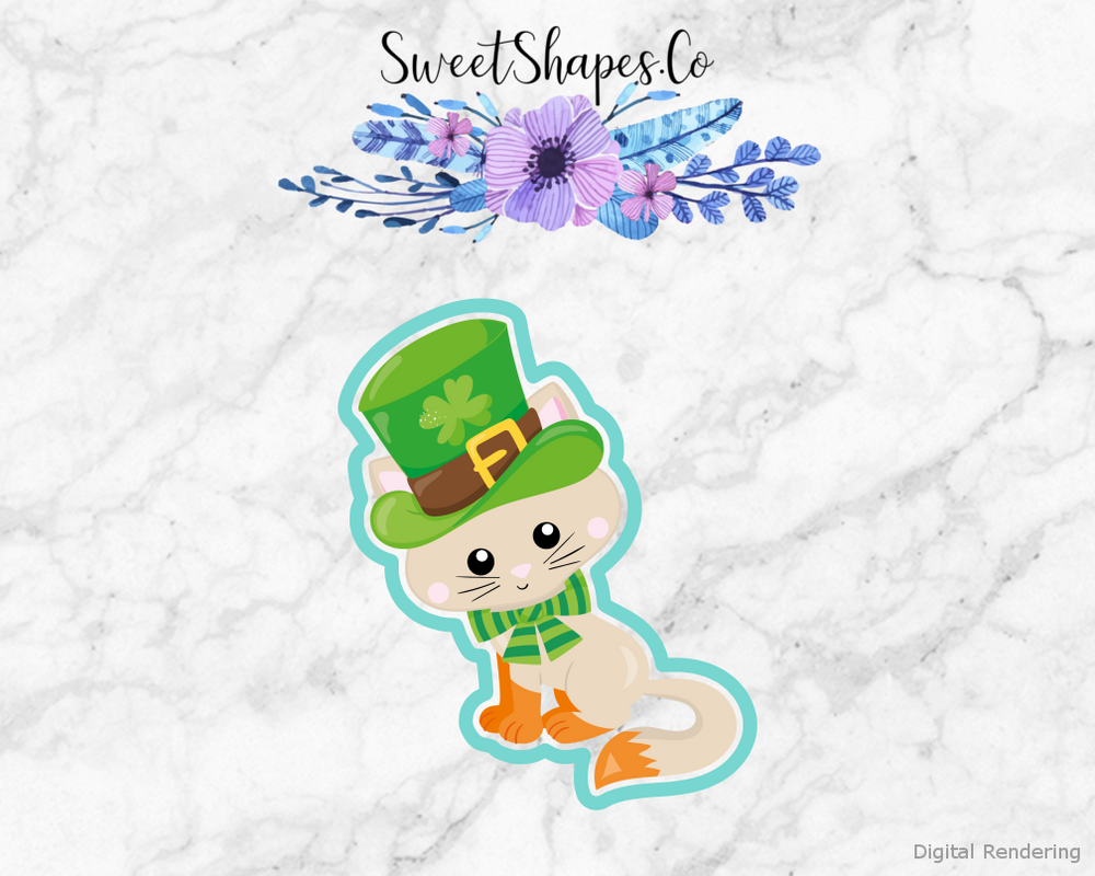 St Patricks Day Kitty 1 Cookie Cutter