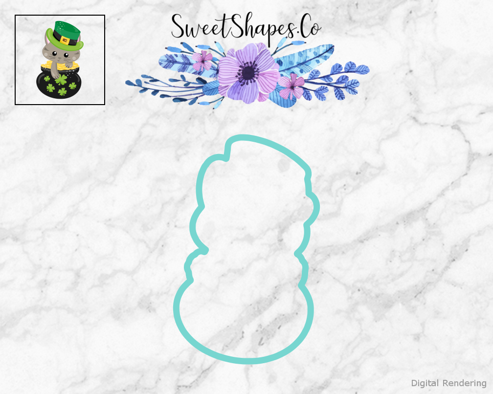 St Patricks Day Kitty 2 Cookie Cutter