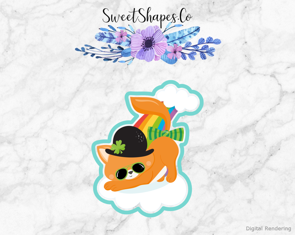 St Patricks Day Kitty 4 Cookie Cutter
