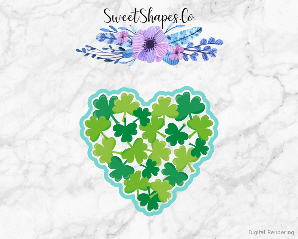 St Patricks Day Shamrock Heart Cookie Cutter