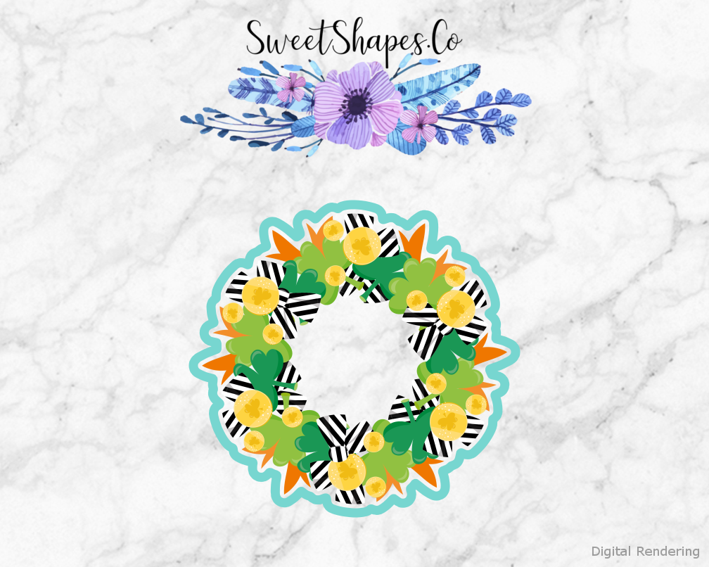 St Patricks Day Wreath 3 Cookie Cutter