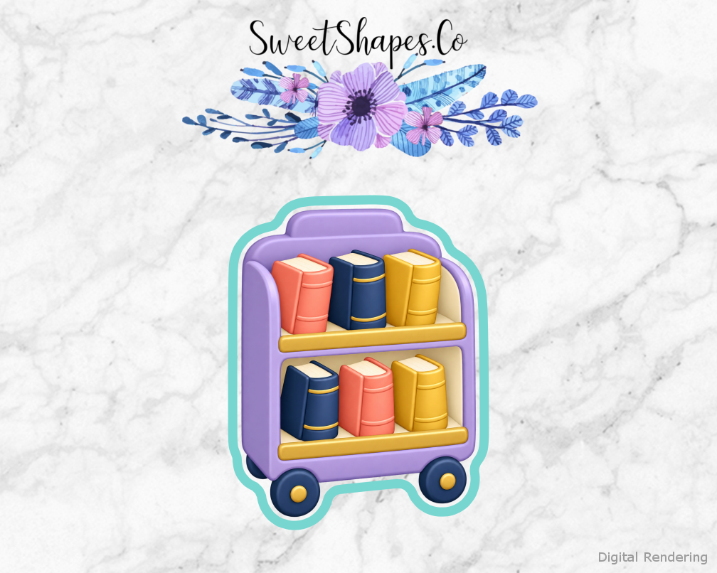 Storytime Library Cart Cookie Cutter