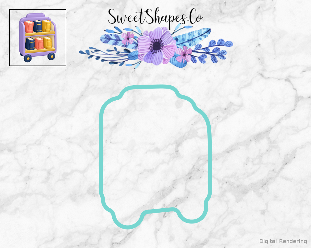 Storytime Library Cart Cookie Cutter
