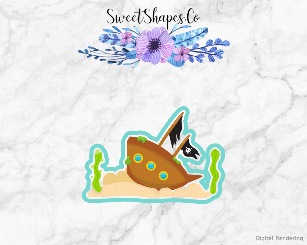Sunken Pirate Ship Cookie Cutter