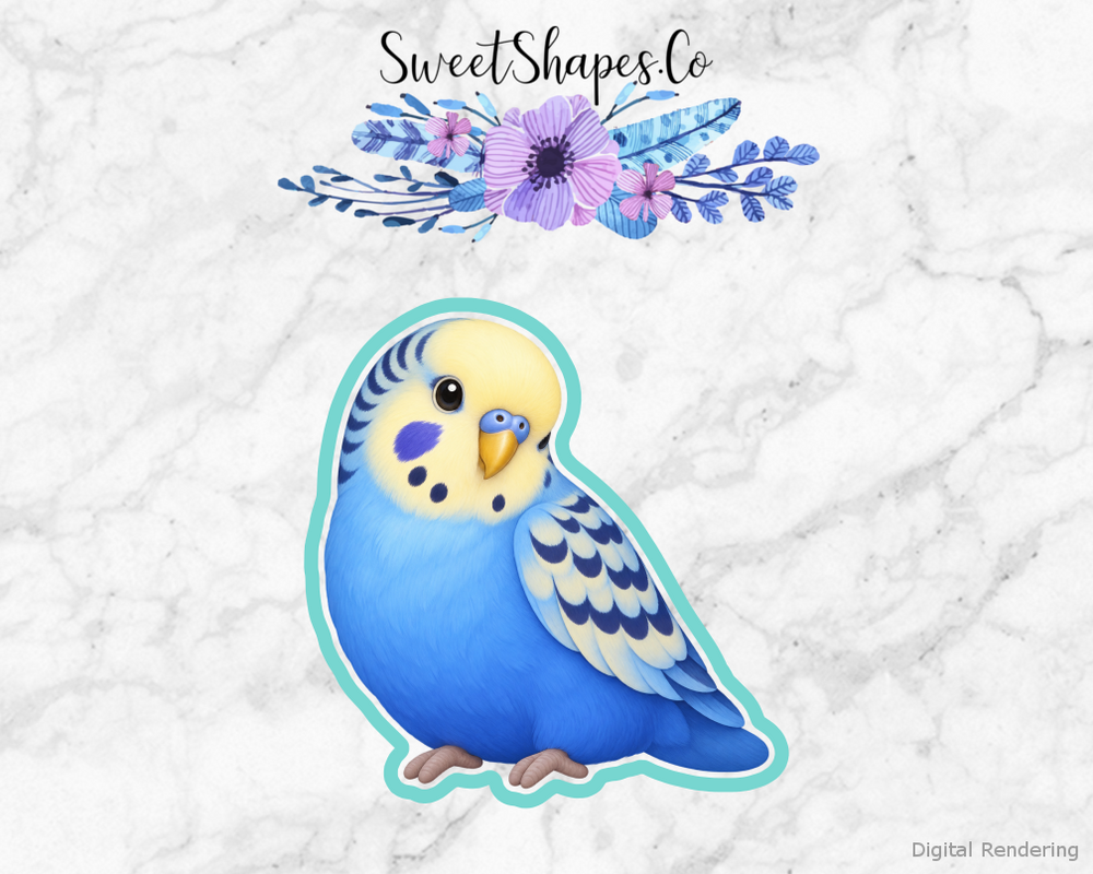 Sunny Cheek Blue Budgie Cookie Cutter
