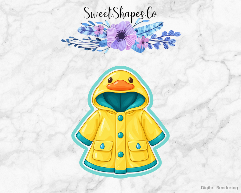 Sunny Puddle Duck Raincoat Cookie Cutter