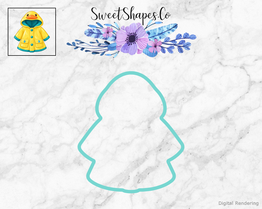 Sunny Puddle Duck Raincoat Cookie Cutter