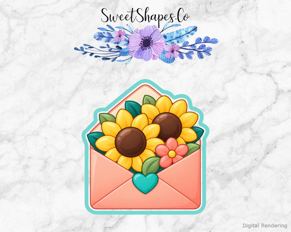 Sunshine Flower Mail Cookie Cutter