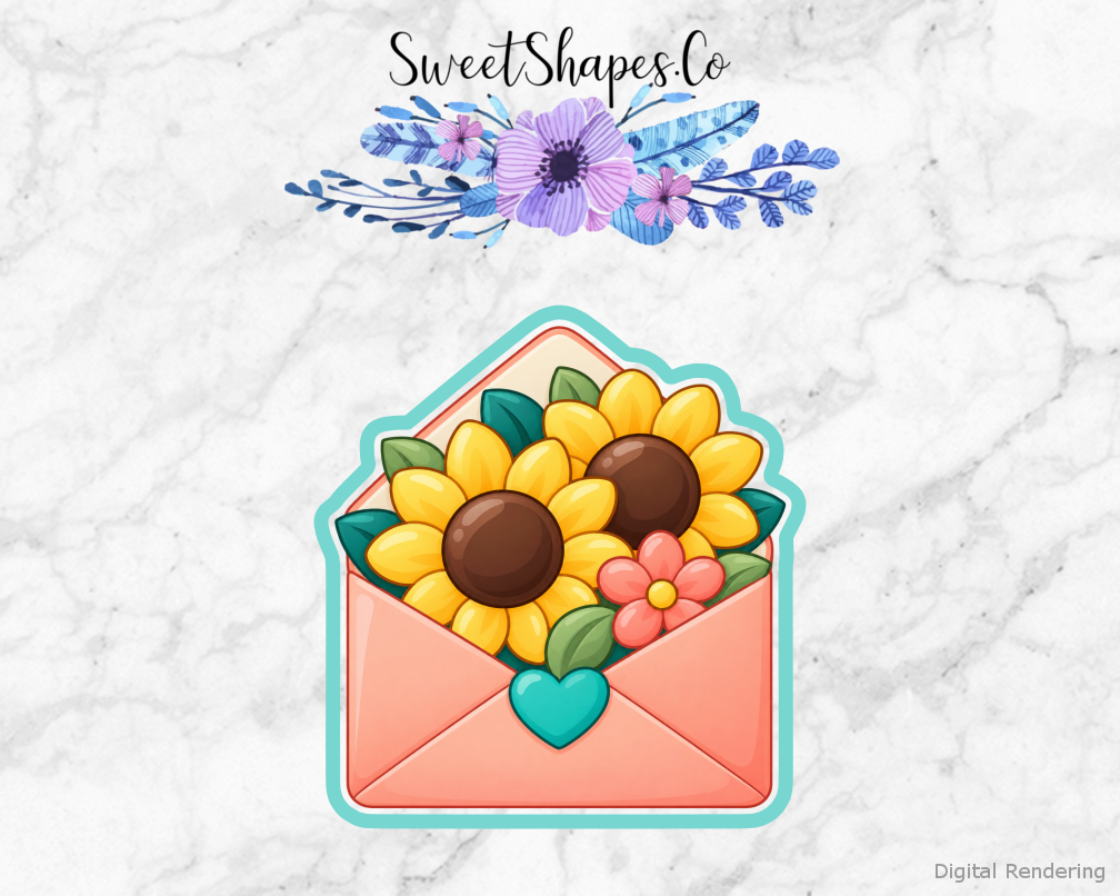 Sunshine Flower Mail Cookie Cutter