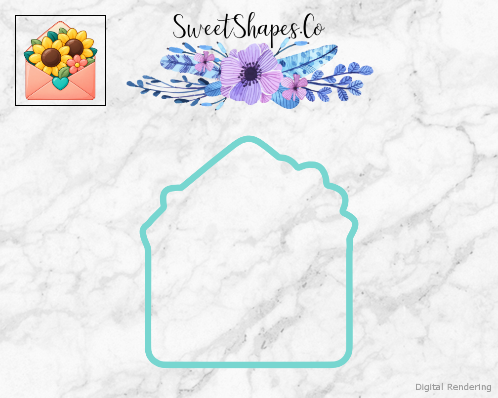 Sunshine Flower Mail Cookie Cutter