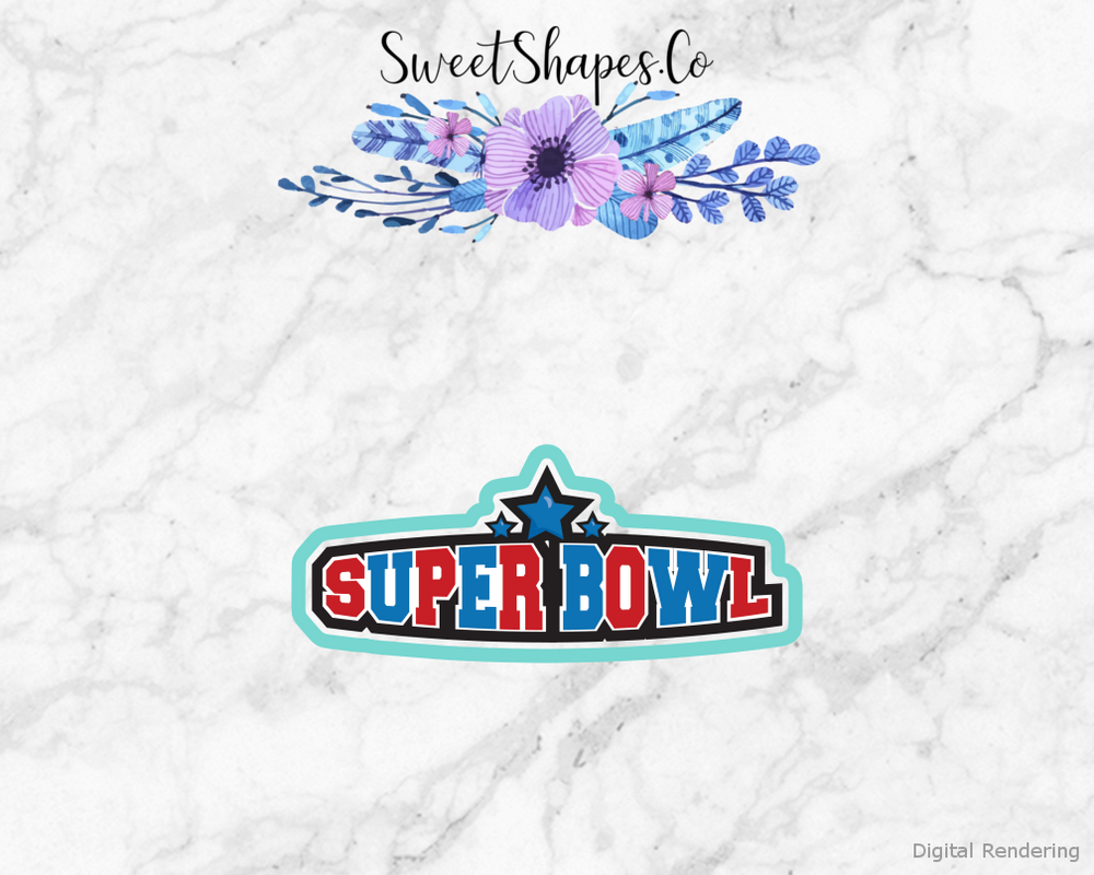 Superbowl Sign Cookie Cutter