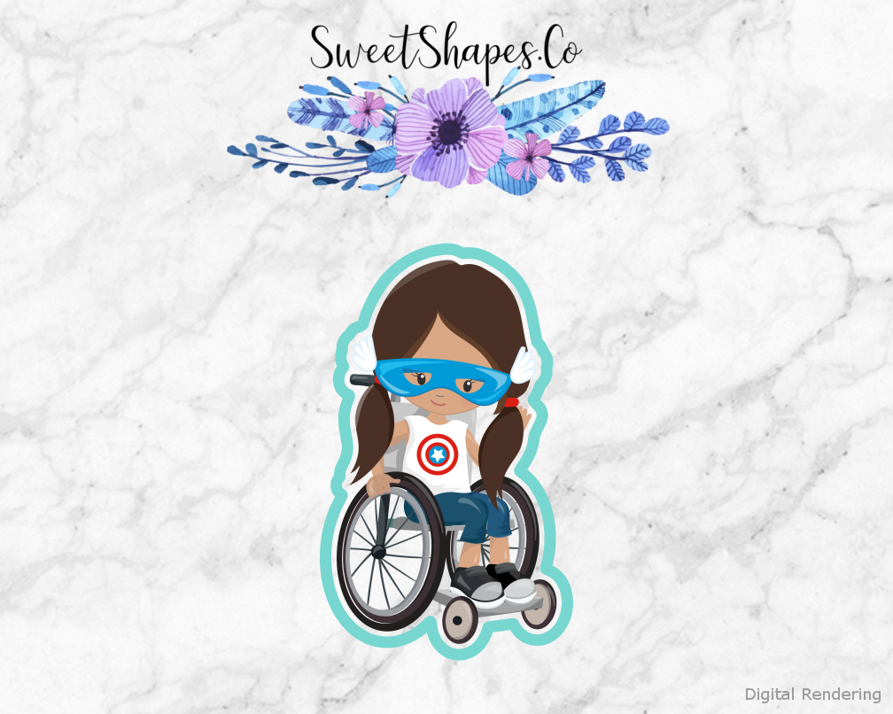Superhero In Wheelchair 1 Cookie Cutter
