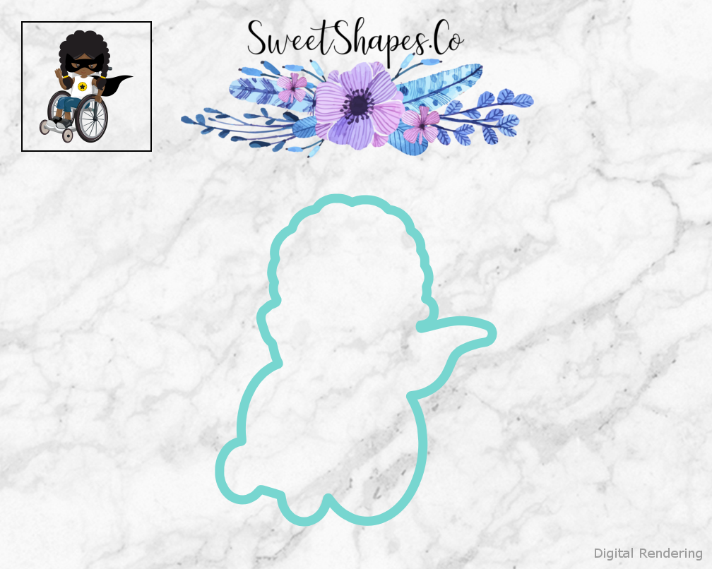 Superhero In Wheelchair 2 Cookie Cutter