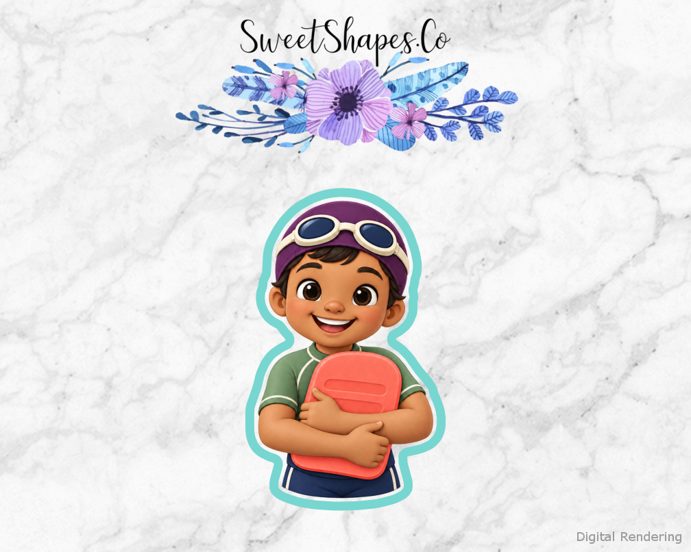 Swim Club Kickboard Swimmer Cookie Cutter