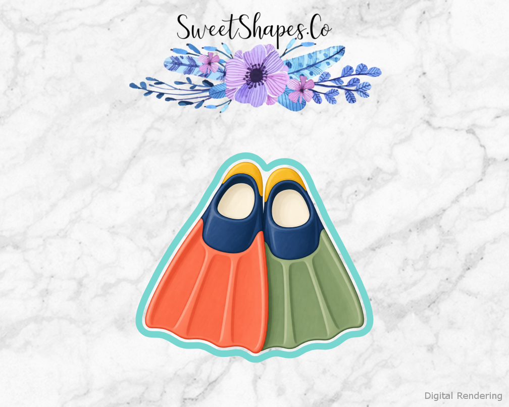 Swim Club Short Fin Pair Cookie Cutter