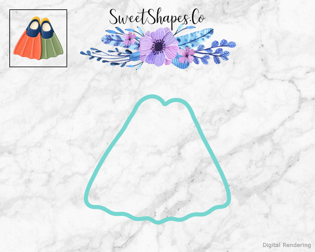 Swim Club Short Fin Pair Cookie Cutter
