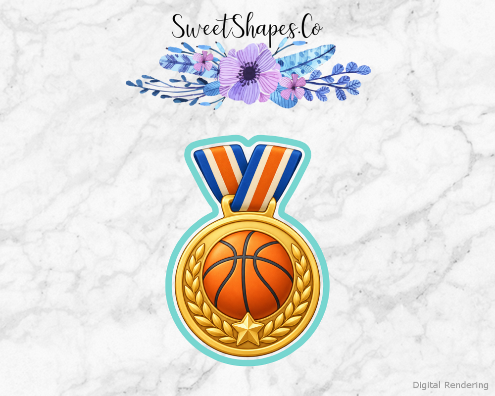 Team Basketball Basketball Medal Cookie Cutter