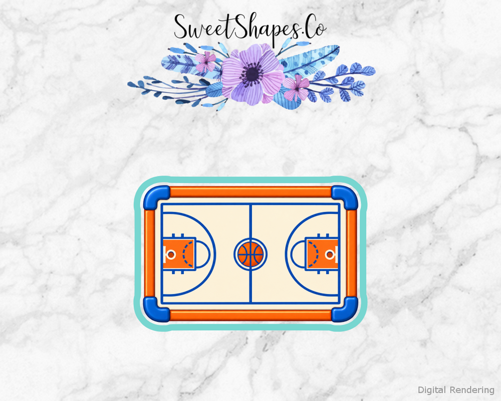 Team Basketball Court Diagram Panel Cookie Cutter