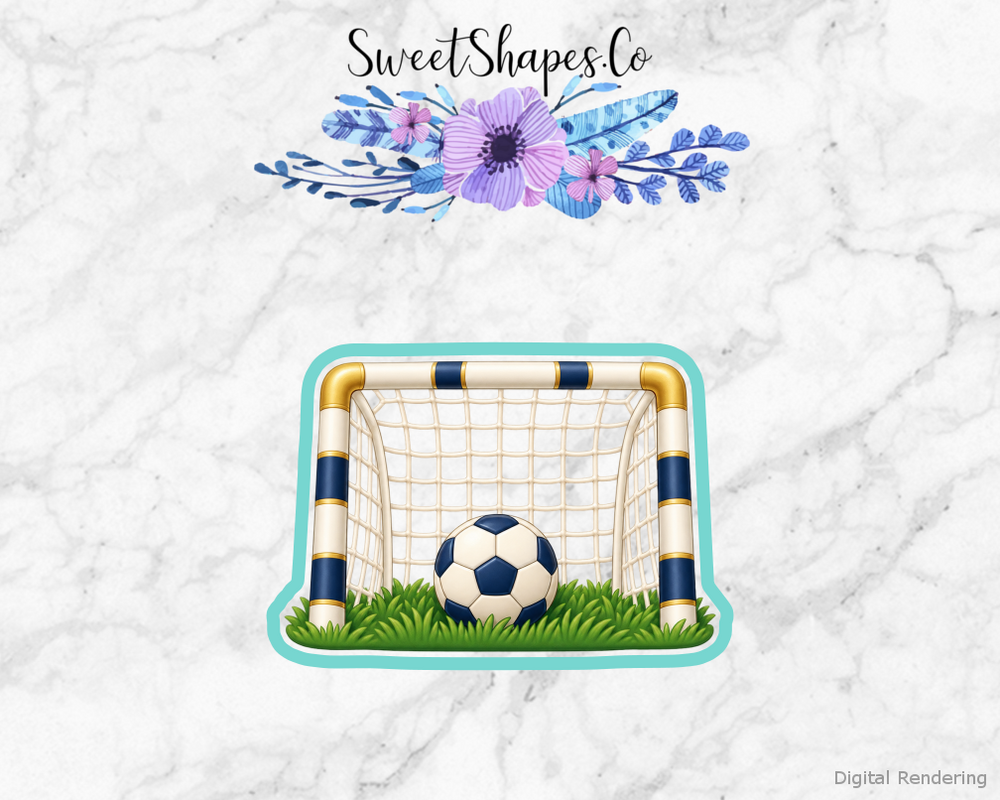 Team Soccer Goal with Ball Cookie Cutter