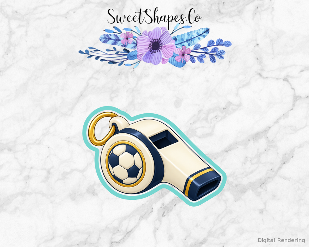 Team Soccer Referee Whistle Cookie Cutter