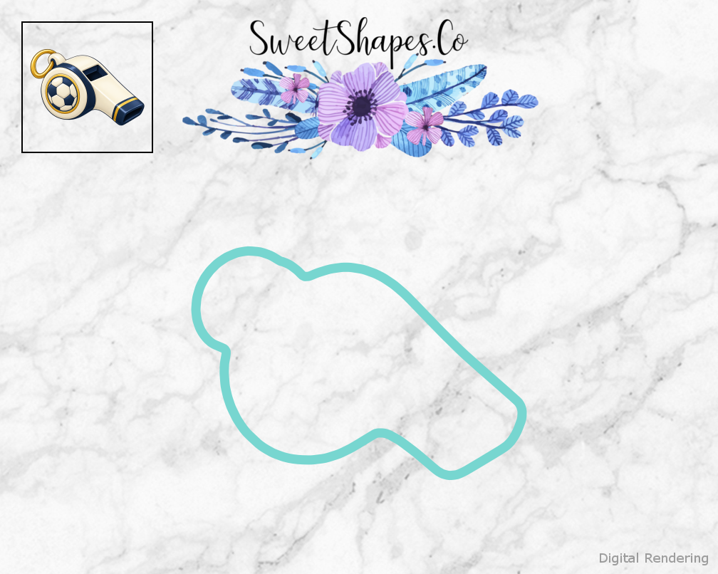 Team Soccer Referee Whistle Cookie Cutter