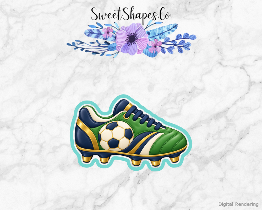 Team Soccer Rounded Soccer Cleat Cookie Cutter