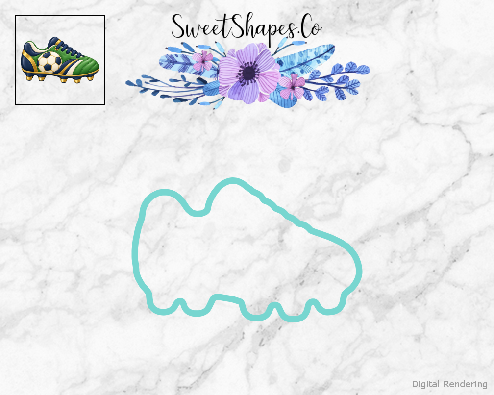 Team Soccer Rounded Soccer Cleat Cookie Cutter