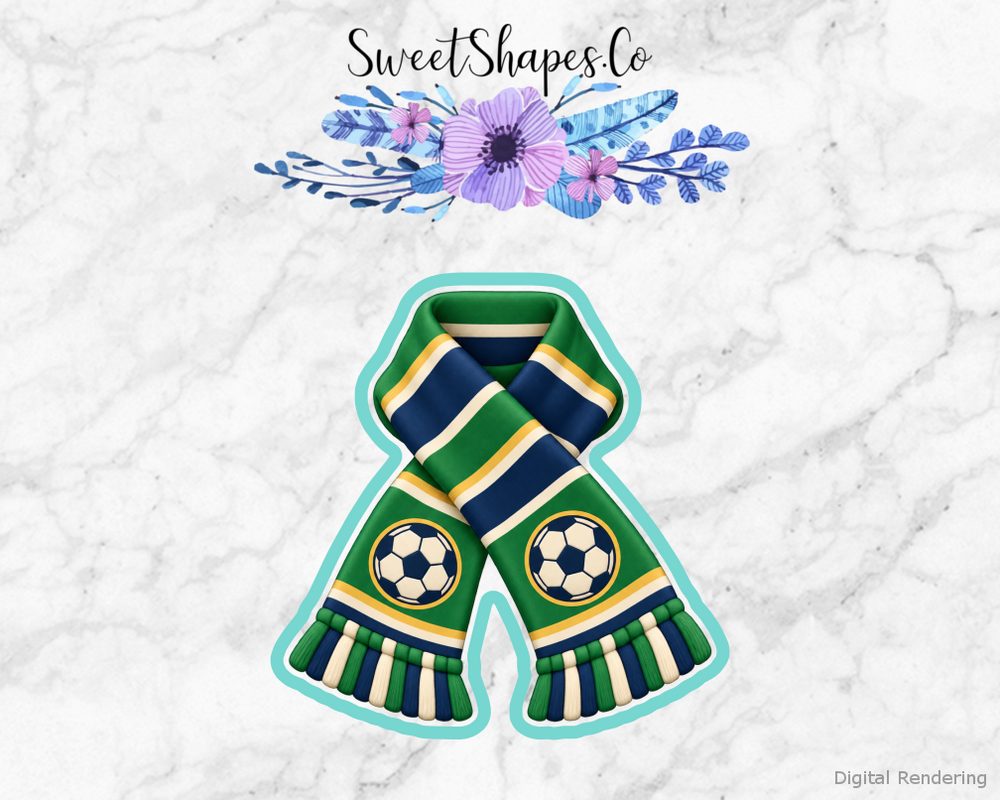 Team Soccer Soccer Scarf Fold Cookie Cutter