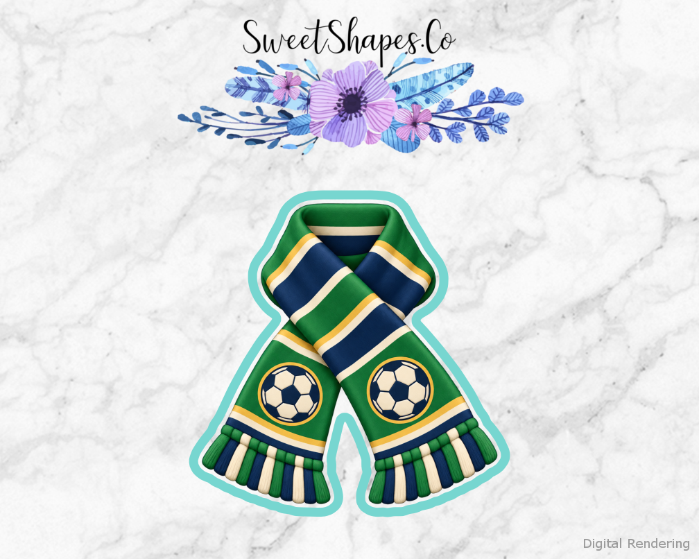 Team Soccer Soccer Scarf Fold Cookie Cutter