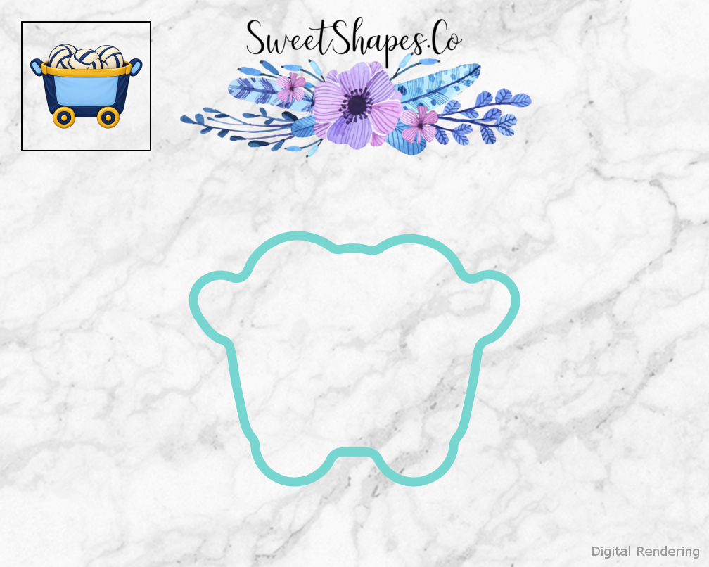 Team Spirit Volleyball Cart Cookie Cutter