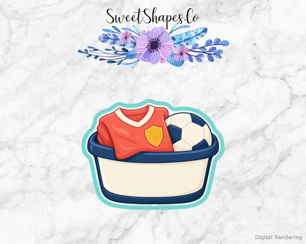 Team Wash Soccer Laundry Basket Cookie Cutter