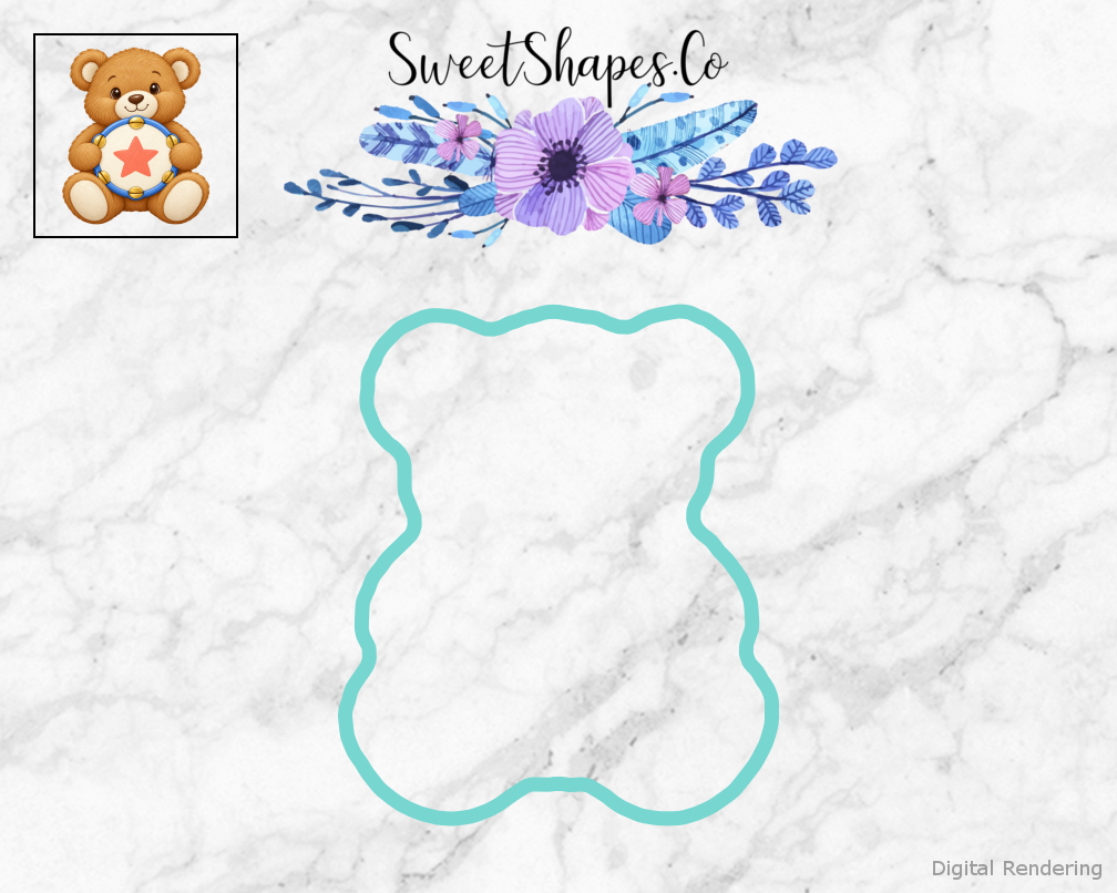 Tiny Beats Tambourine Teddy Cookie Cutter