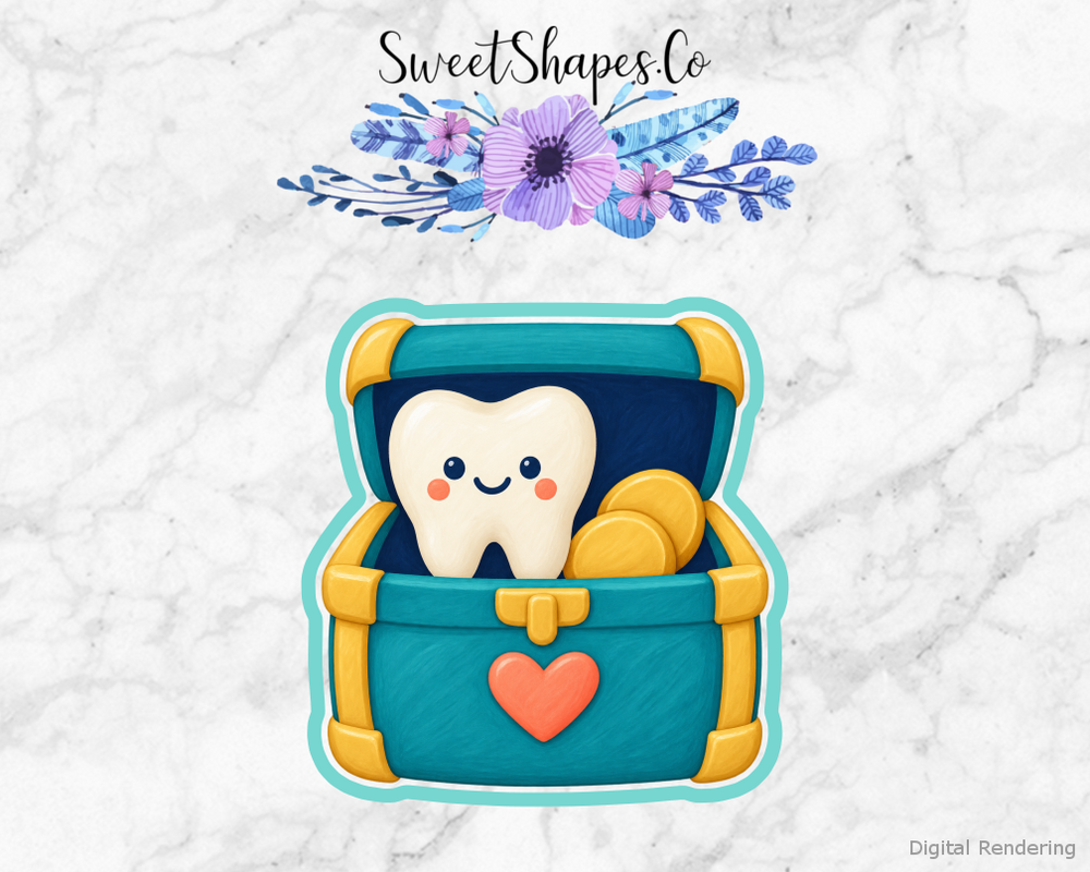Tiny Tooth Treasure Chest Cookie Cutter