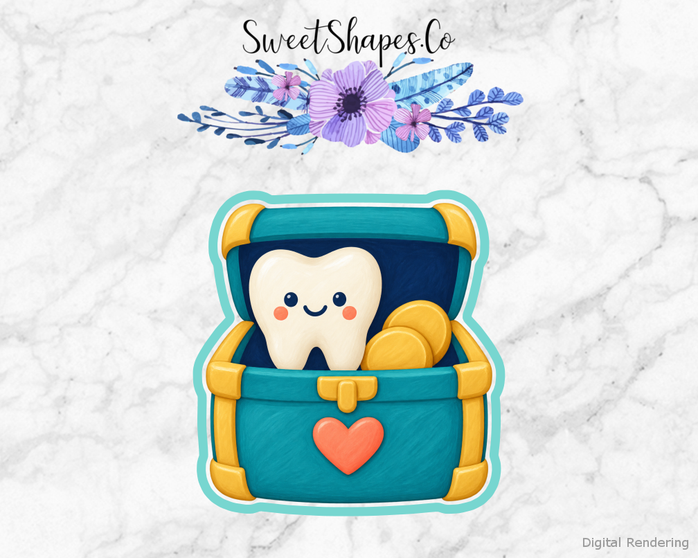 Tiny Tooth Treasure Chest Cookie Cutter