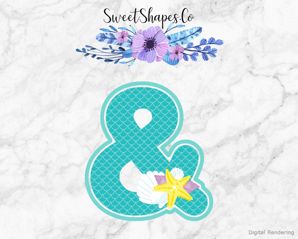 Under The Sea Alphabet Ampersand Cookie Cutter
