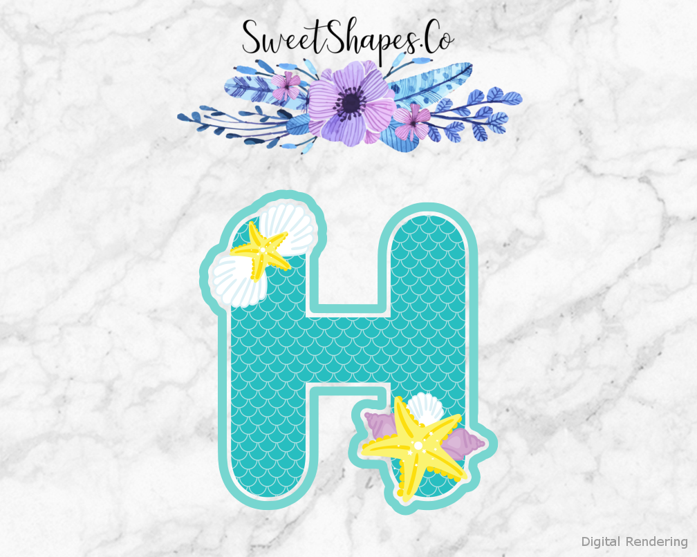 Under The Sea Alphabet Letter H Cookie Cutter