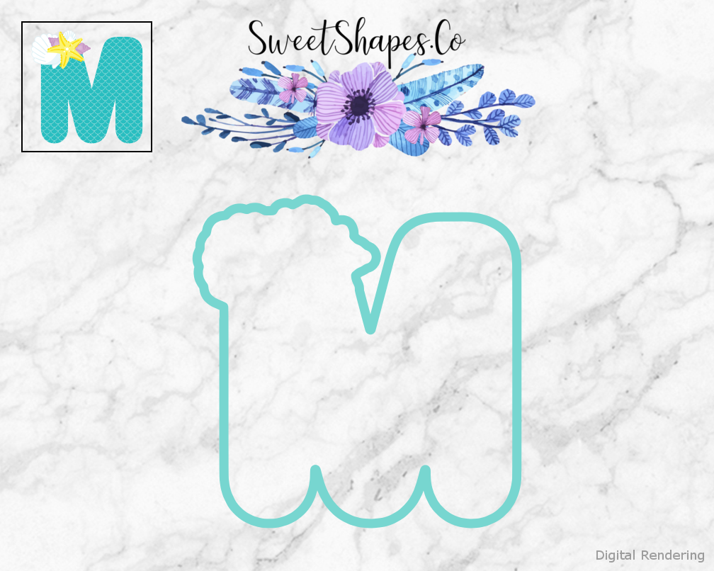 Under The Sea Alphabet Letter M Cookie Cutter