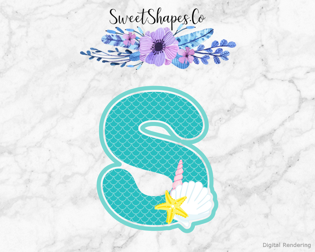 Under The Sea Alphabet Letter S Cookie Cutter