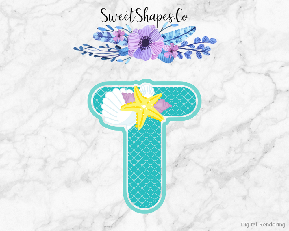 Under The Sea Alphabet Letter T Cookie Cutter