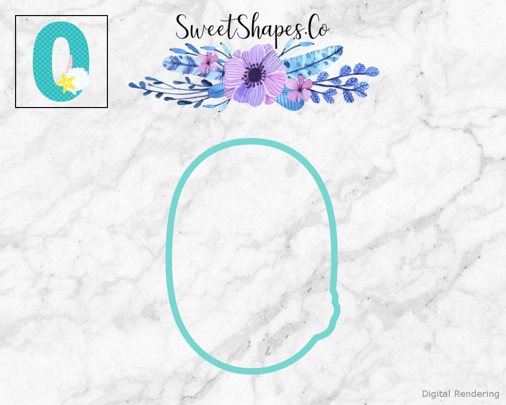 Under The Sea Number 0 Cookie Cutter