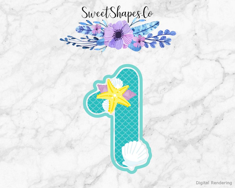 Under The Sea Number 1 Cookie Cutter
