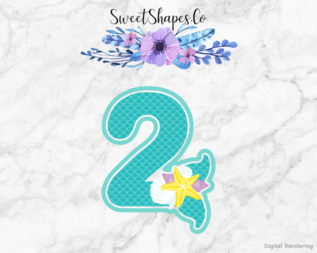 Under The Sea Number 2 Cookie Cutter