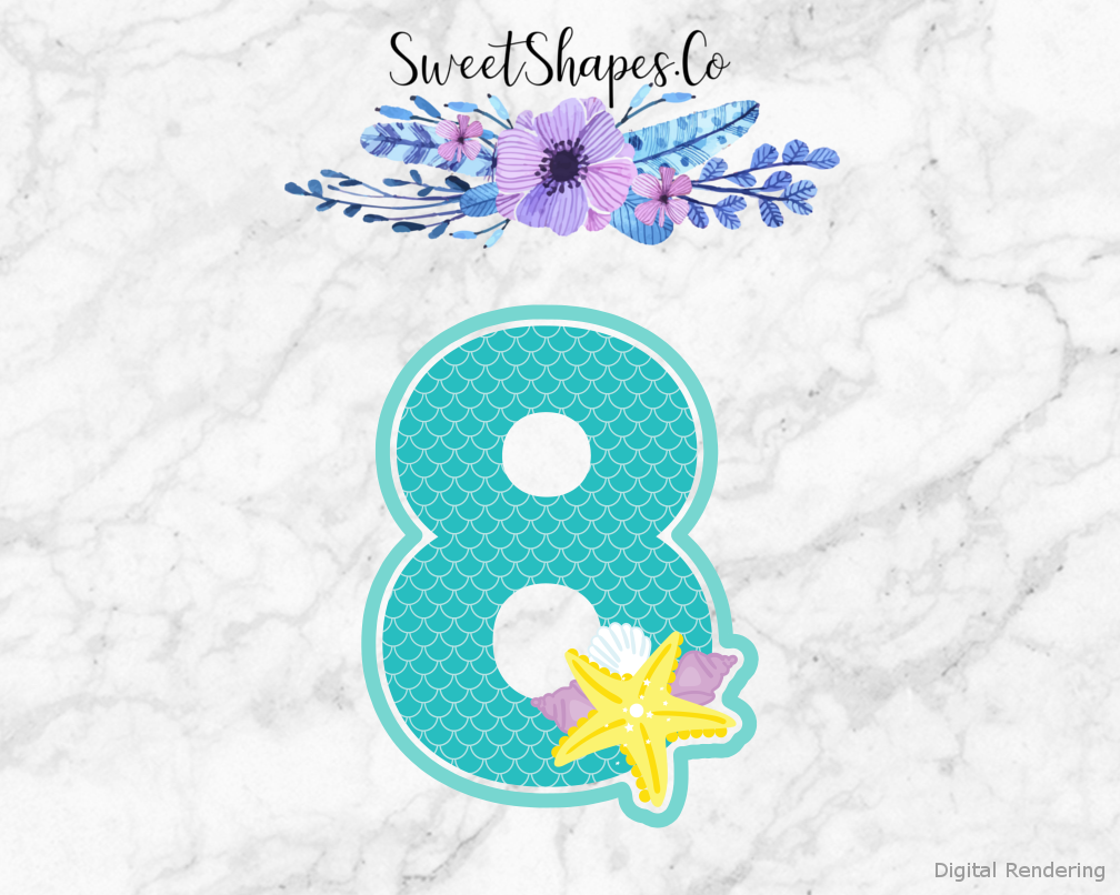 Under The Sea Number 8 Cookie Cutter