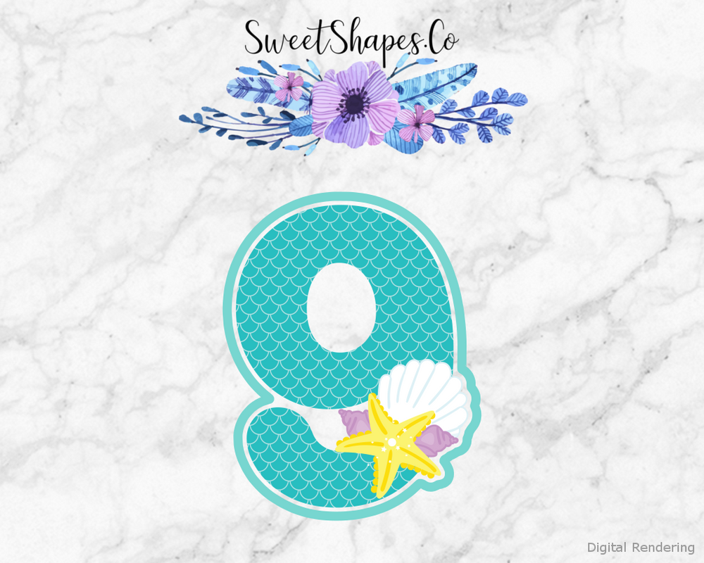 Under The Sea Number 9 Cookie Cutter