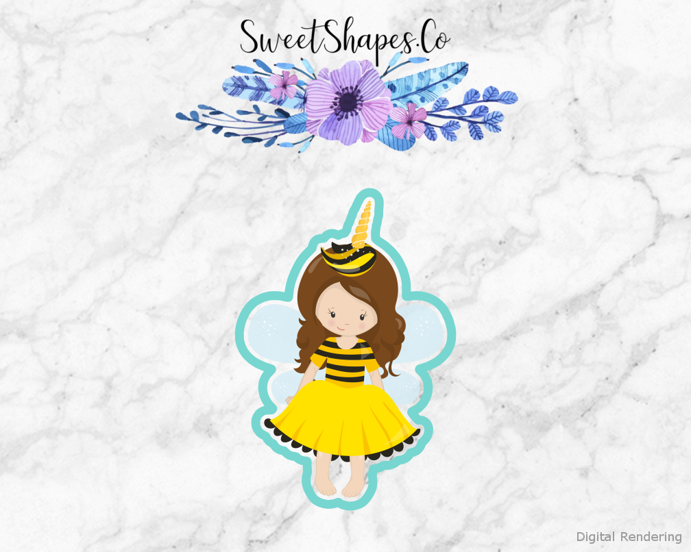 Unicorn Bee Girl Cookie Cutter